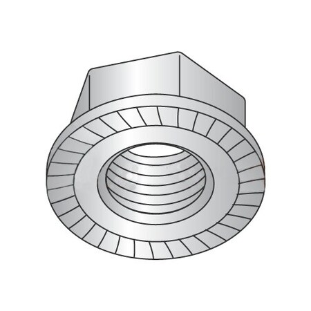 Newport Fasteners Serrated Lock Nut, 1/4"-20, 316 Stainless Steel, Not Graded, 0.14 in Ht, 3000 PK NB046010B-3000